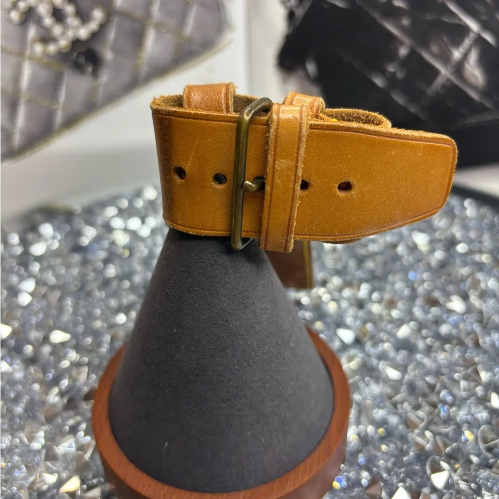 Louis Vuitton Tan Leather Luggage Tag - Picture 5 of 7